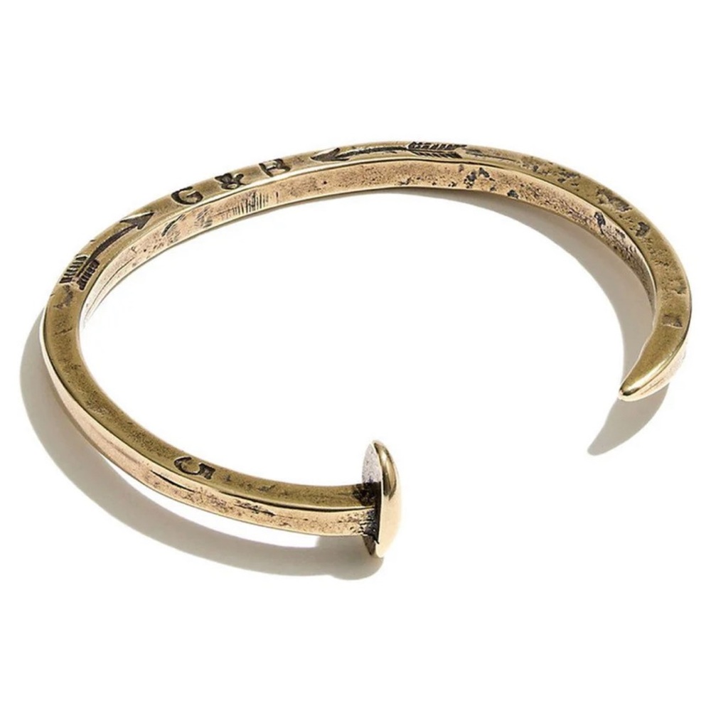 Giles & Brother Railroad Spike Solid Brass Bracelet